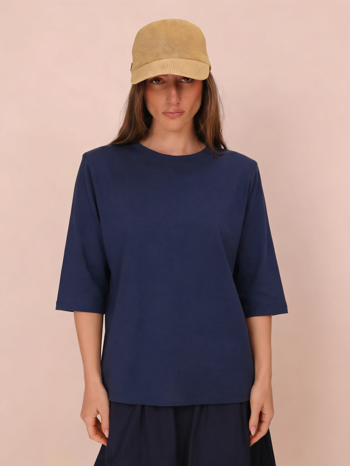 TEE-SHIRT COTON À ÉPAULETTES