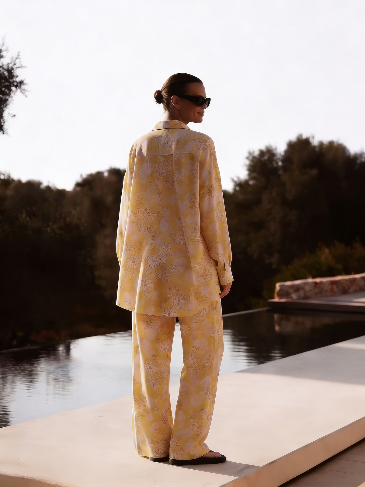 YELLOW PRINT PANTS