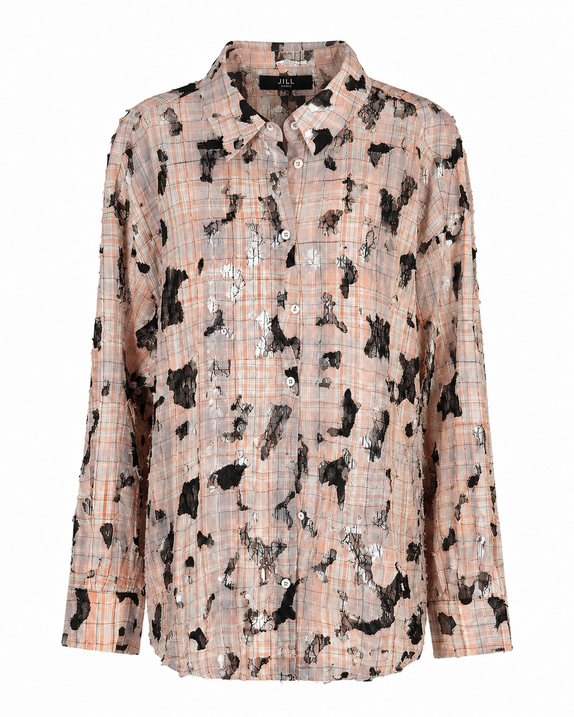 CHEMISE CARREAUX DENTELLE