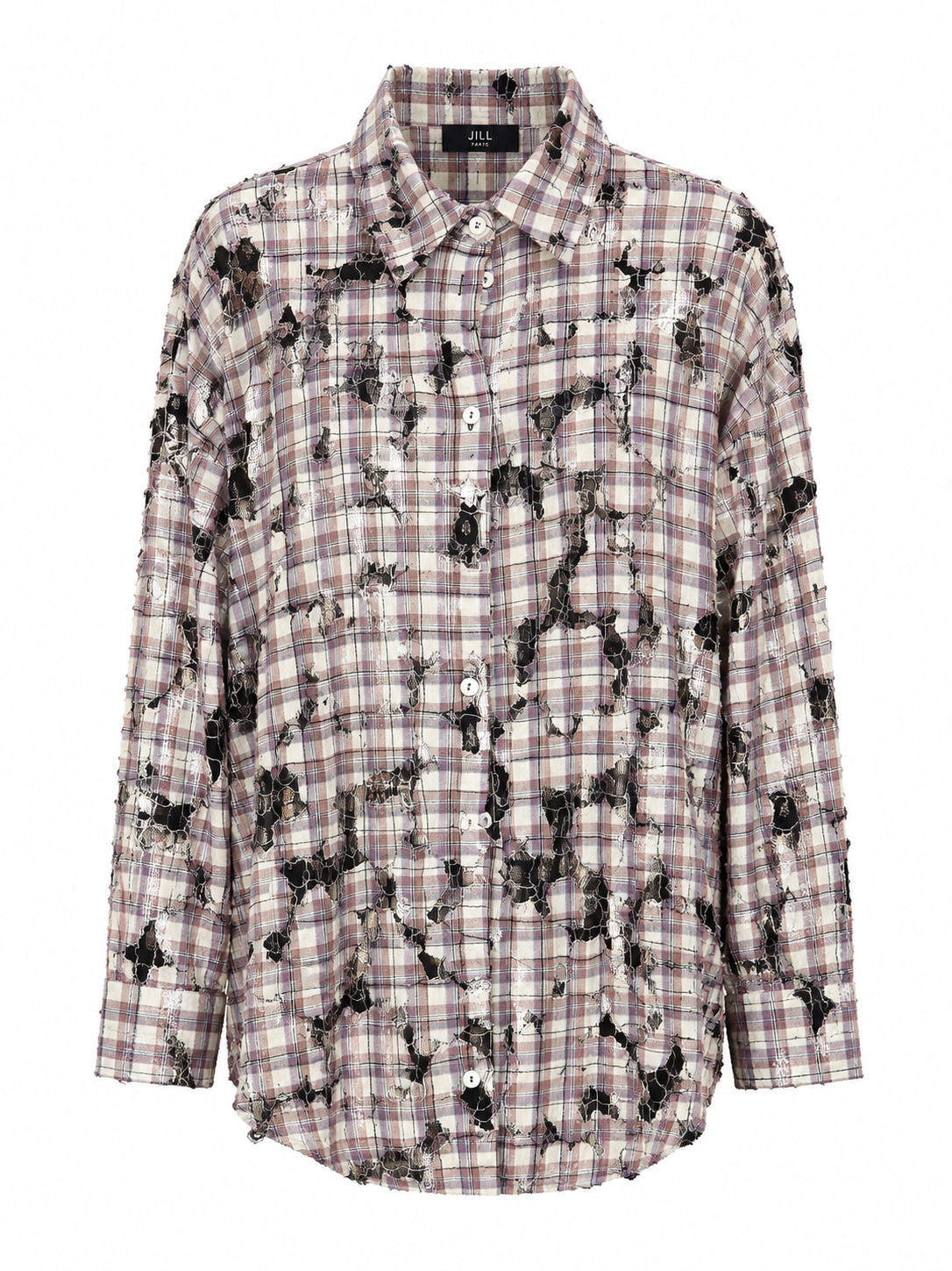 CHEMISE CARREAUX DENTELLE