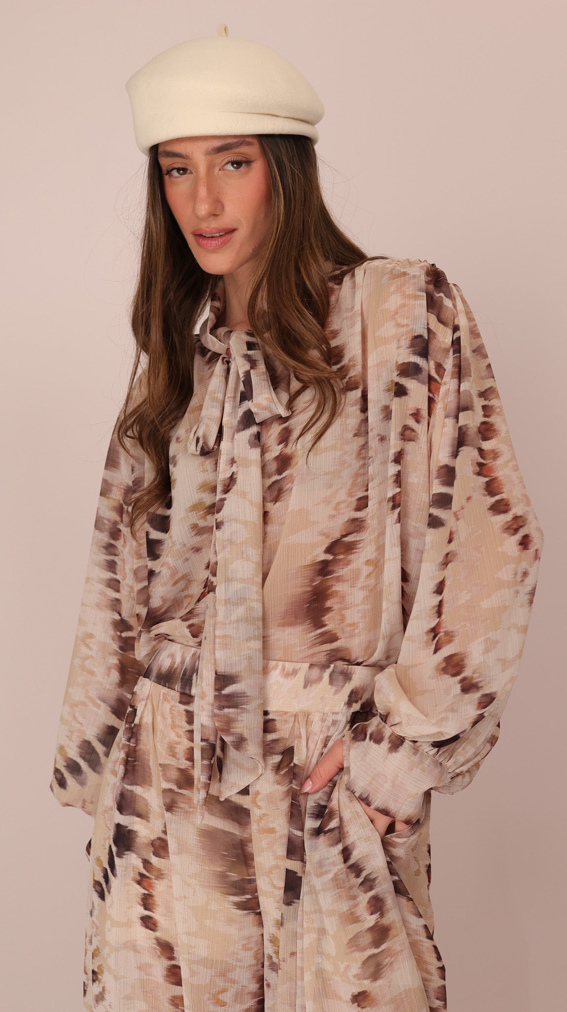 BLOUSE IMPRIMÉE NOUÉE