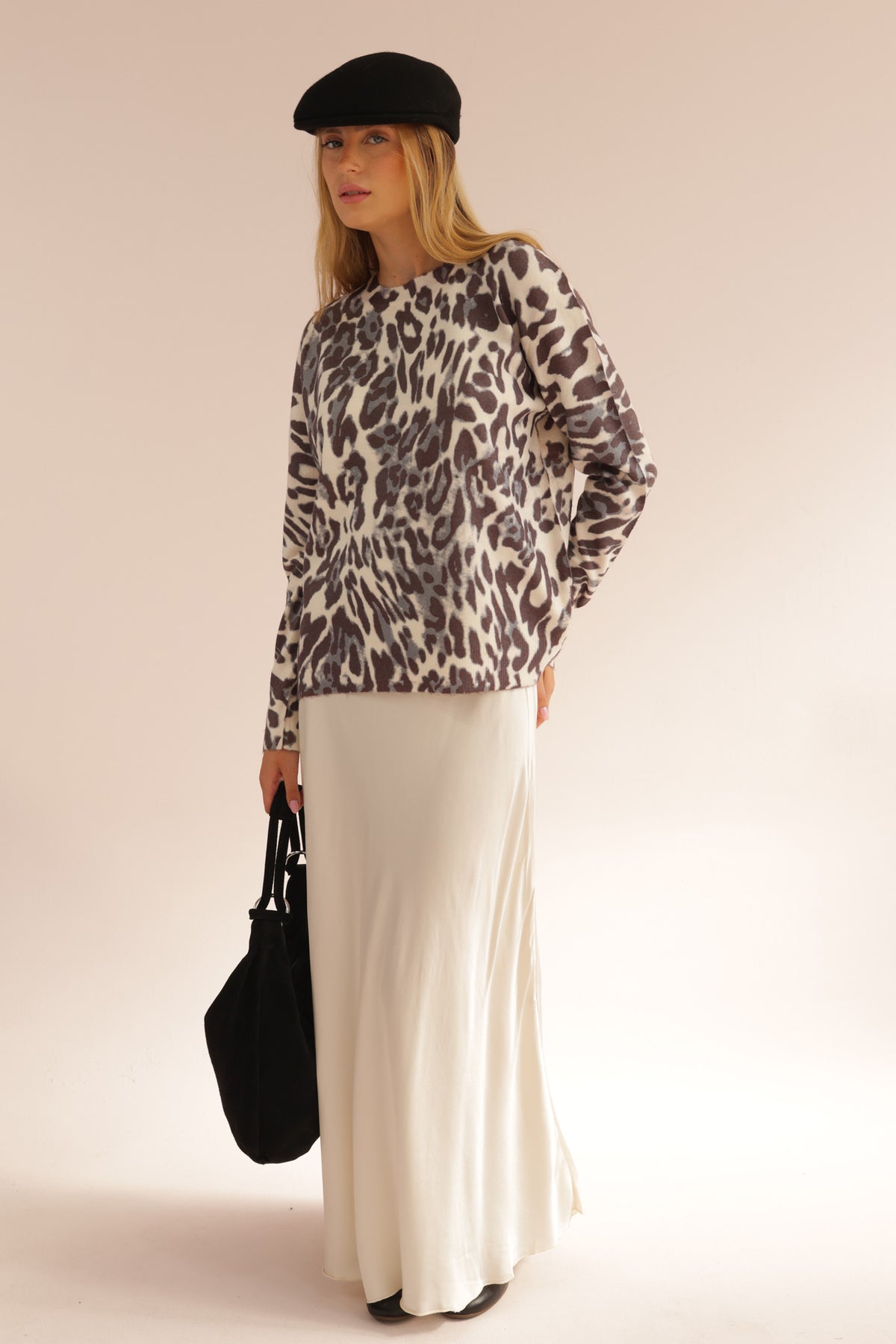 JUPE LONGUE SATIN DROITE