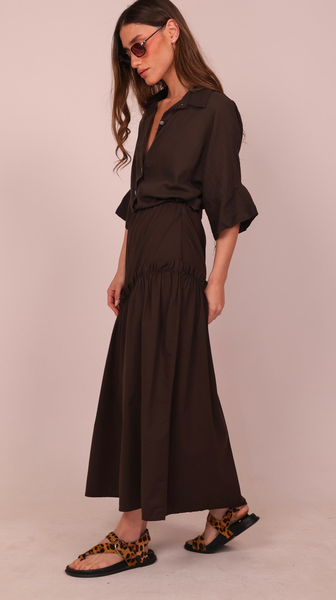 PLAIN DETAIL SKIRT MIDI