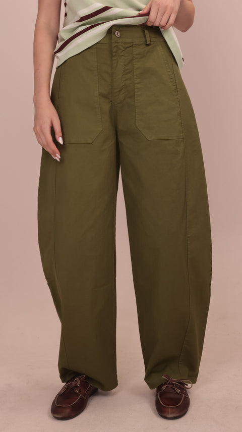 PANTALON COTON BARREL