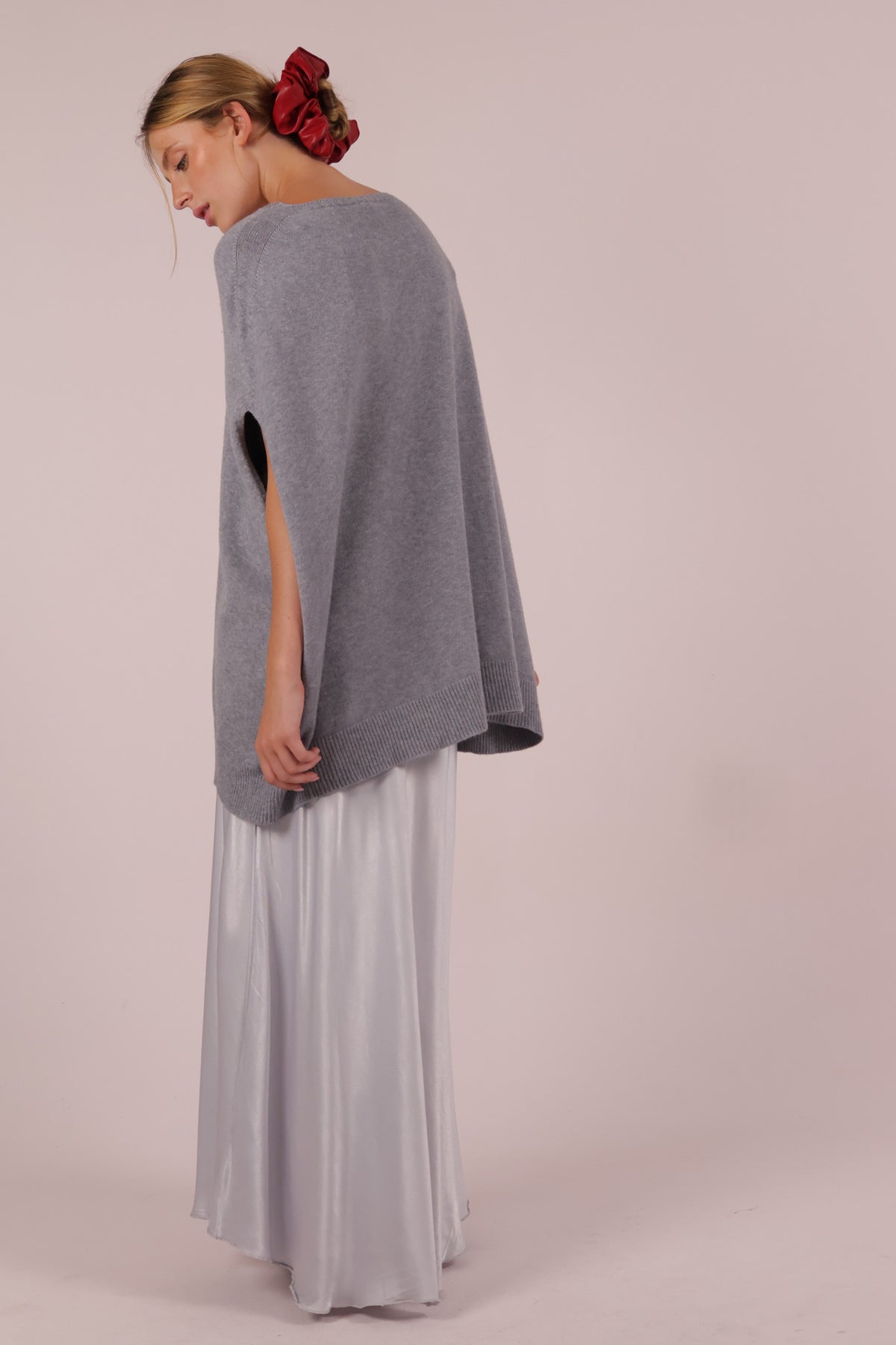 JUPE LONGUE SATIN DROITE