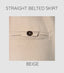 STRAIGHT BELTED SKIRT
