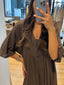 COTTON BUTTON DRESS