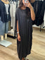 SATIN CAFTAN ROUND DRESS