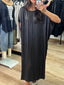 SATIN CAFTAN ROUND DRESS
