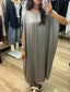 SATIN CAFTAN ROUND DRESS