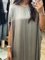 SATIN CAFTAN ROUND DRESS