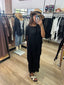 SATIN CAFTAN ROUND DRESS