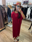 SATIN CAFTAN ROUND DRESS