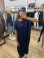 SATIN CAFTAN ROUND DRESS