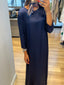 3/4 SLEEVES SATIN DRESS