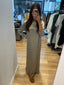 3/4 SLEEVES SATIN DRESS