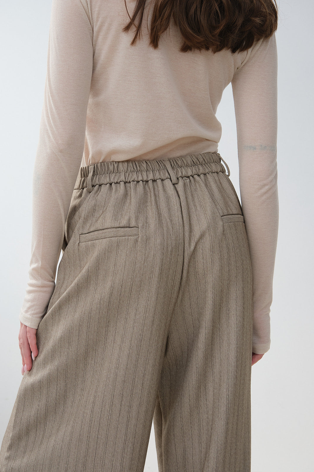 PANTALON TAILLEUR À RAYURES