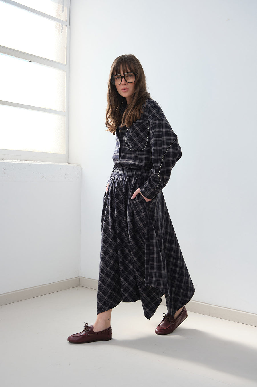 CHECKED SKIRT