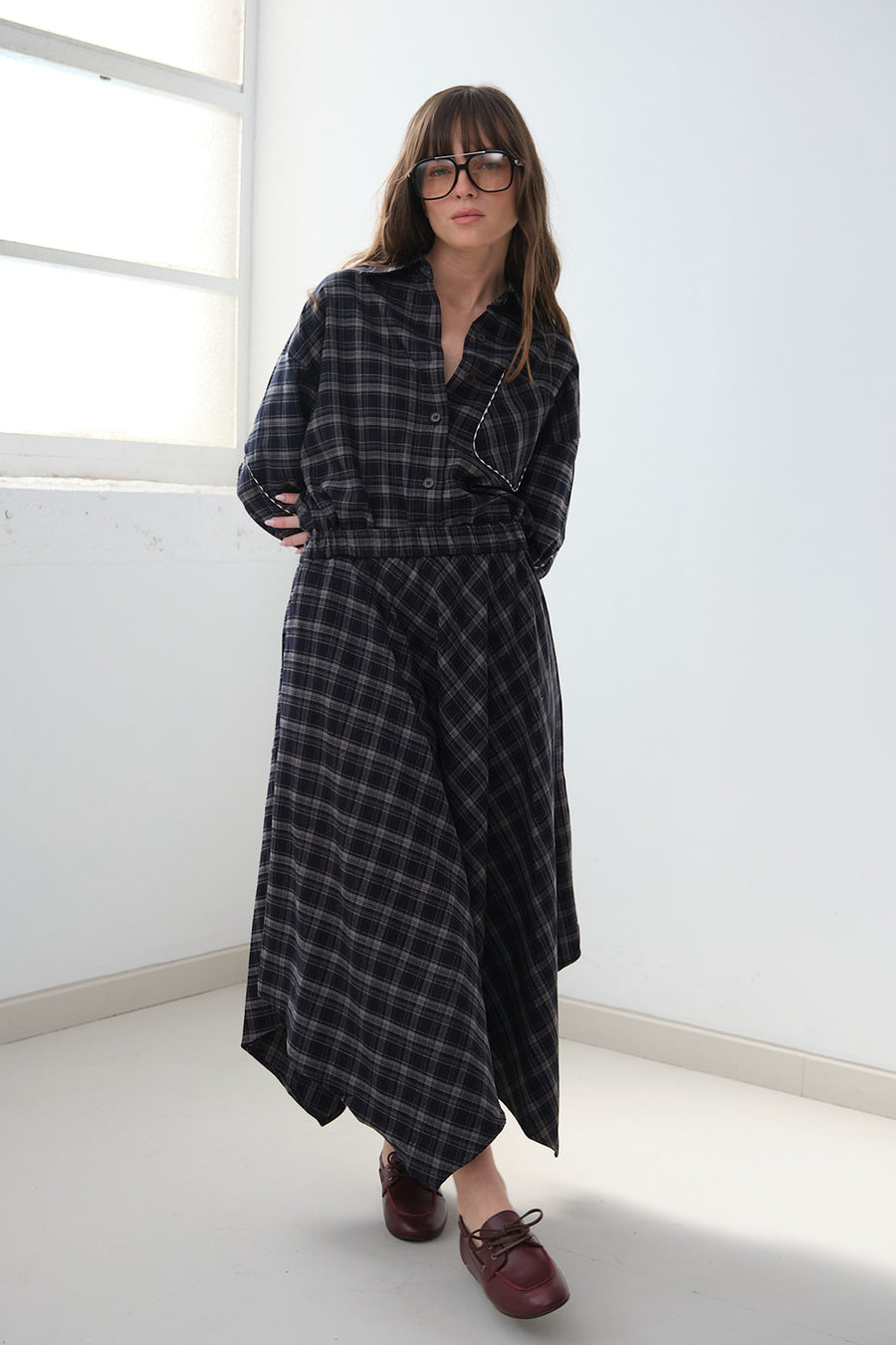 CHECKED SKIRT