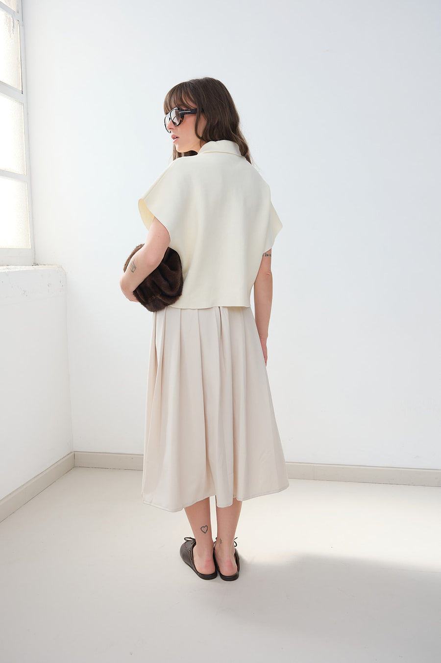 ZIP POLO CROP TOP