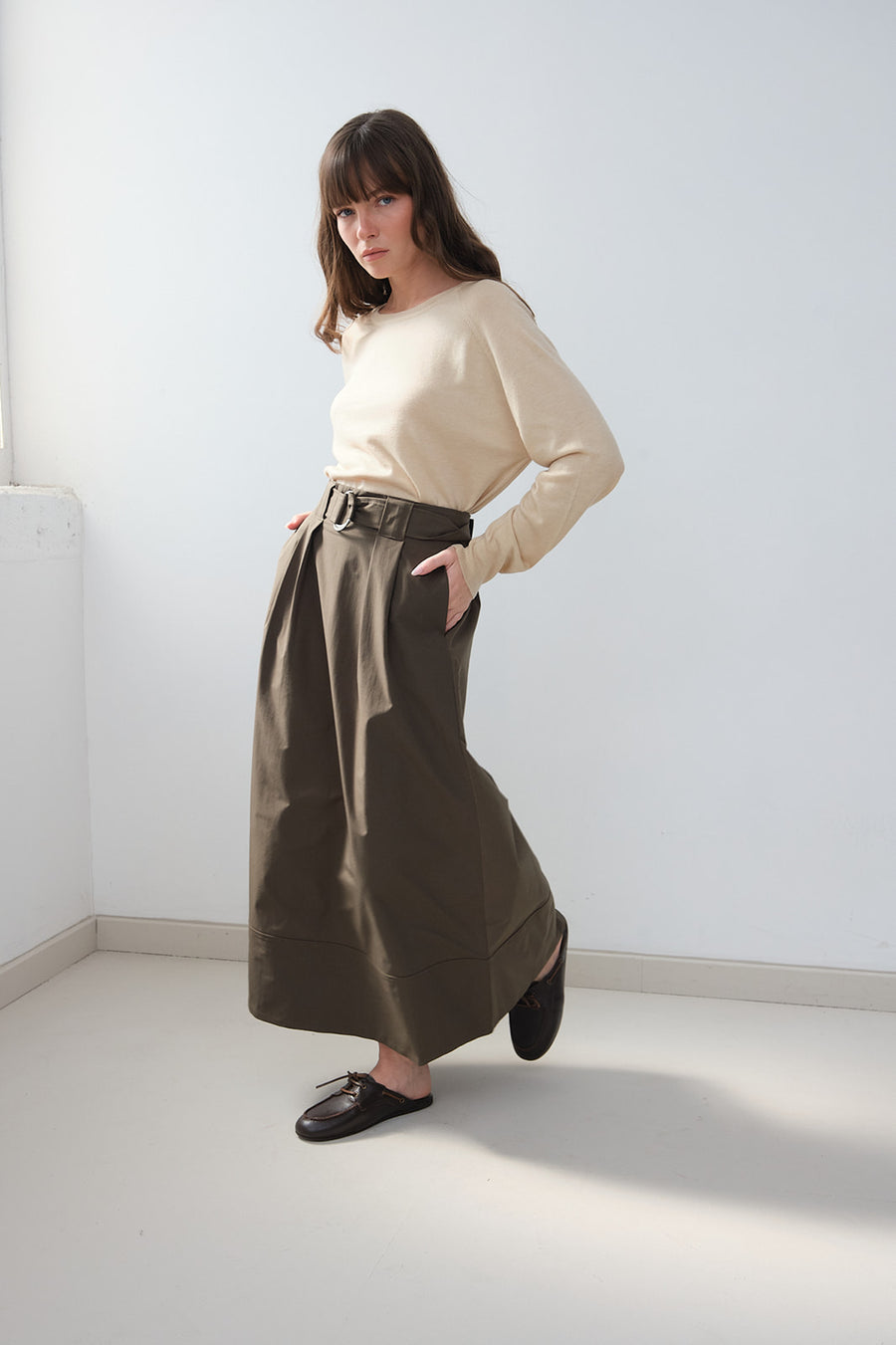 JUPE EN GABARDINE D'HIVER
