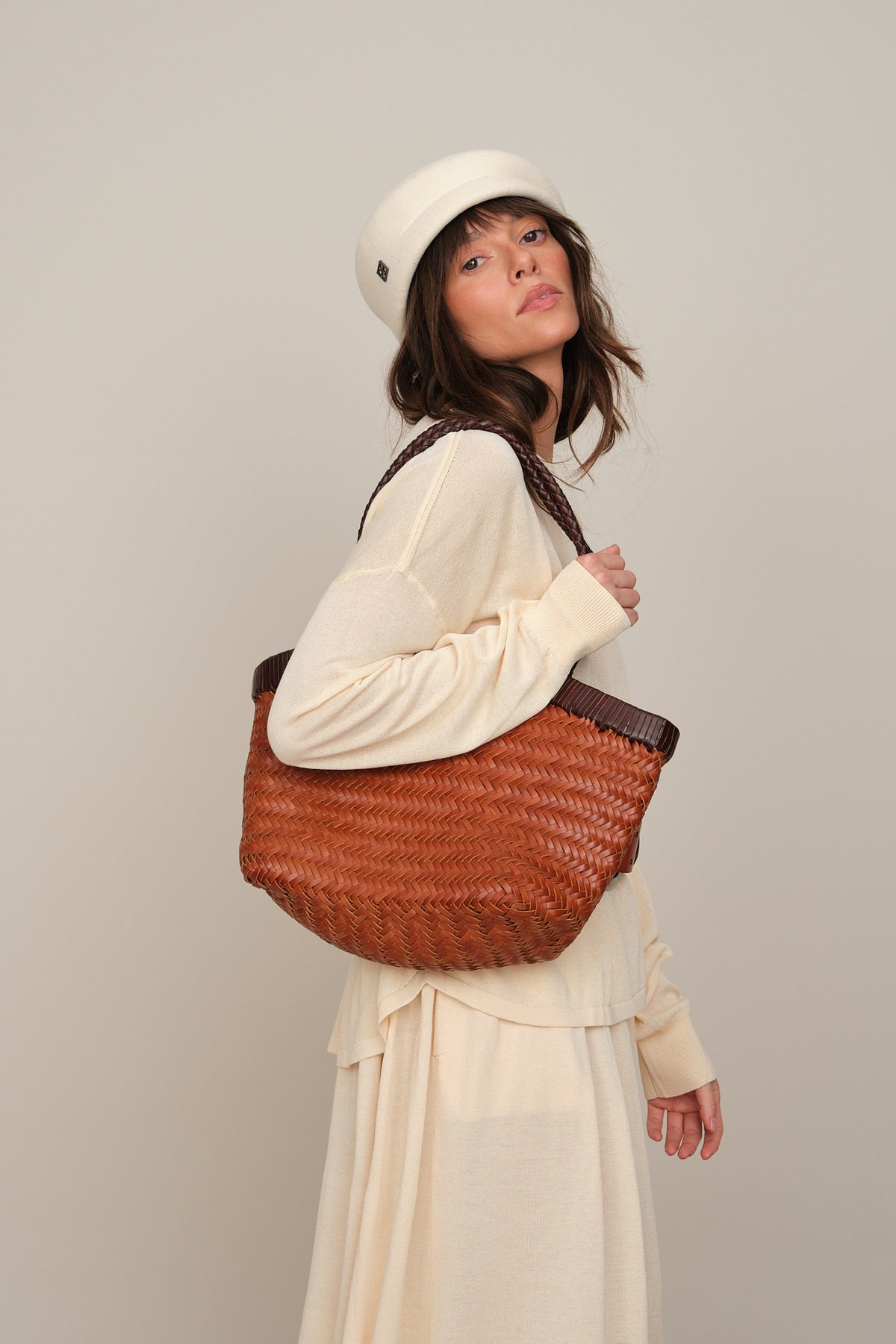 WOVEN LEATHER BAG