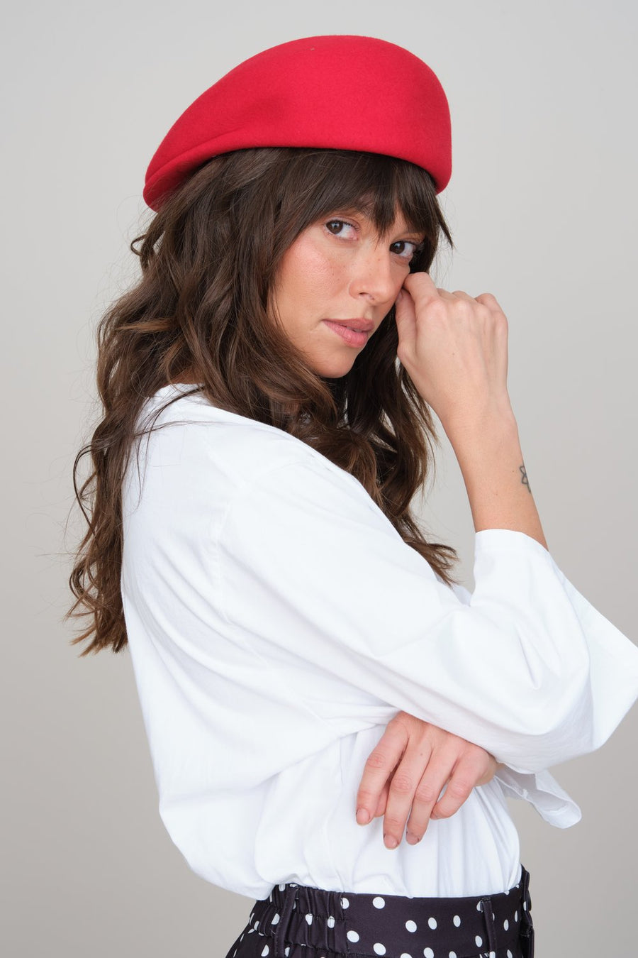 חולצת כותנה עם שרוולי 3/4