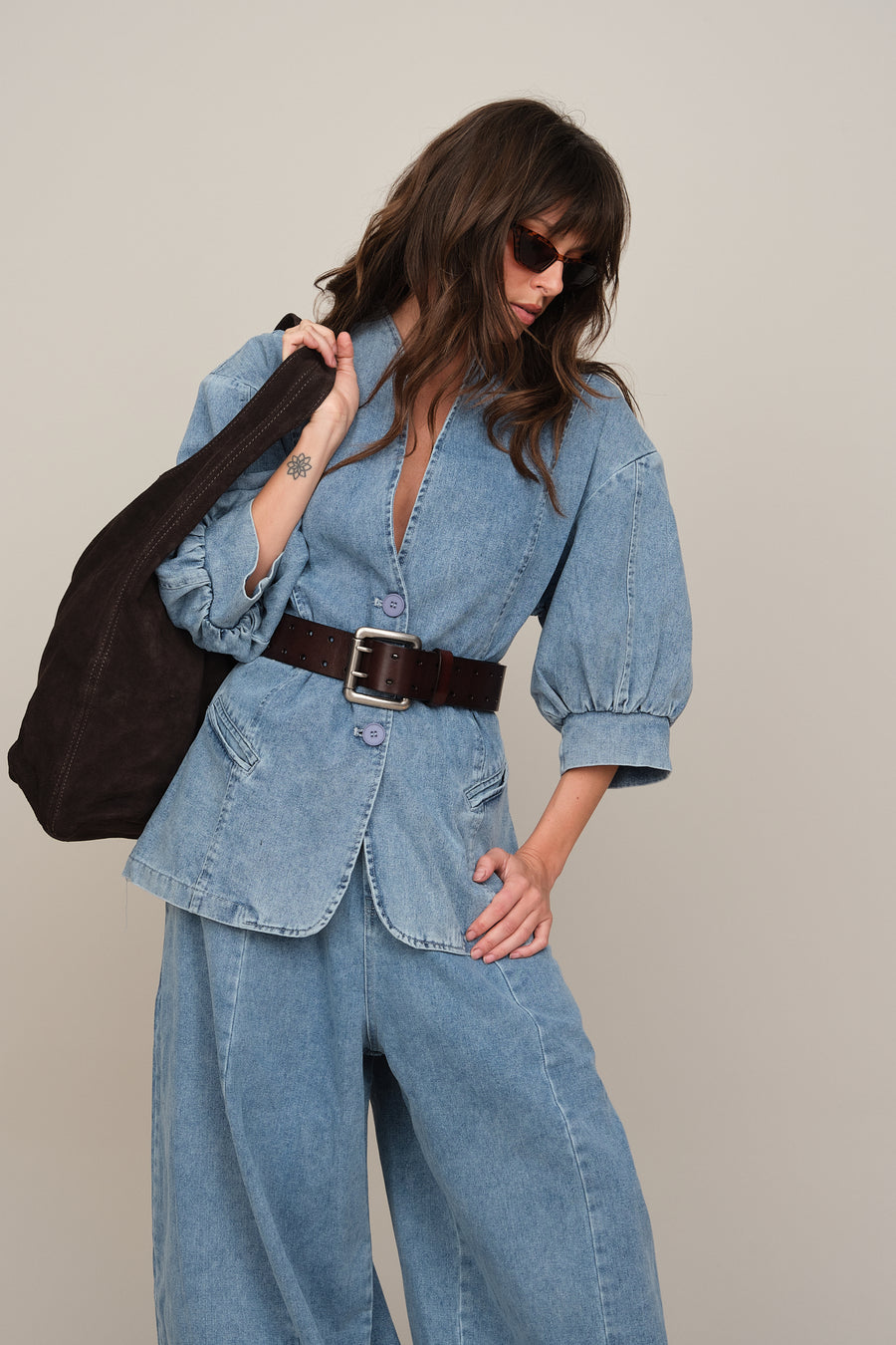 WAISTED DENIM JACKET