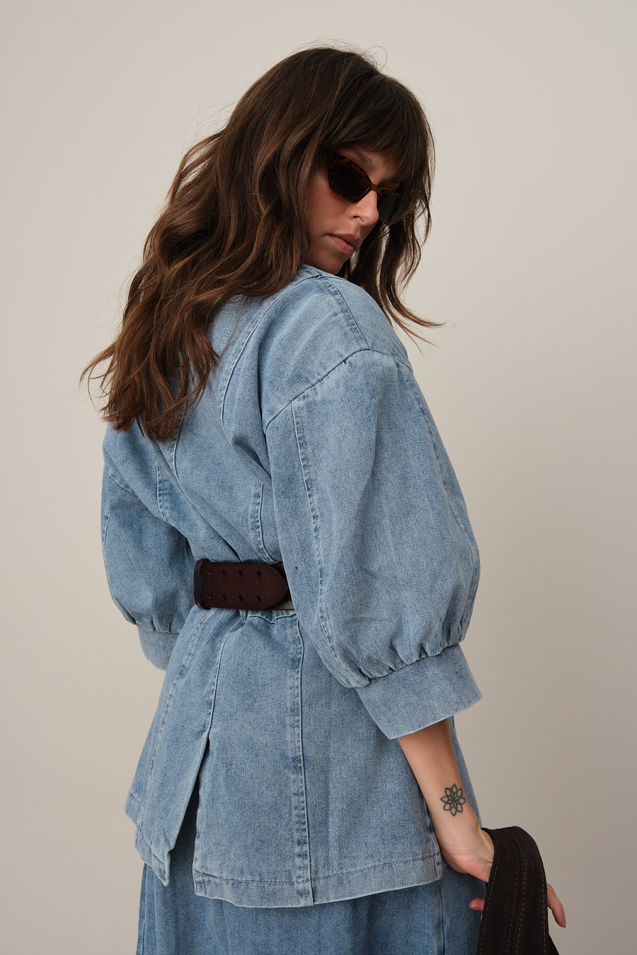 WAISTED DENIM JACKET