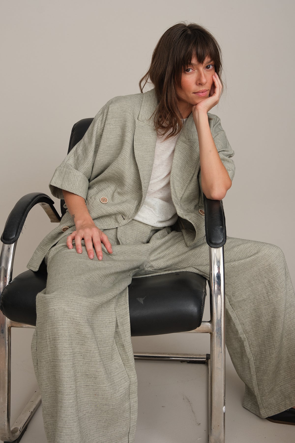 LINEN SUIT PANTS
