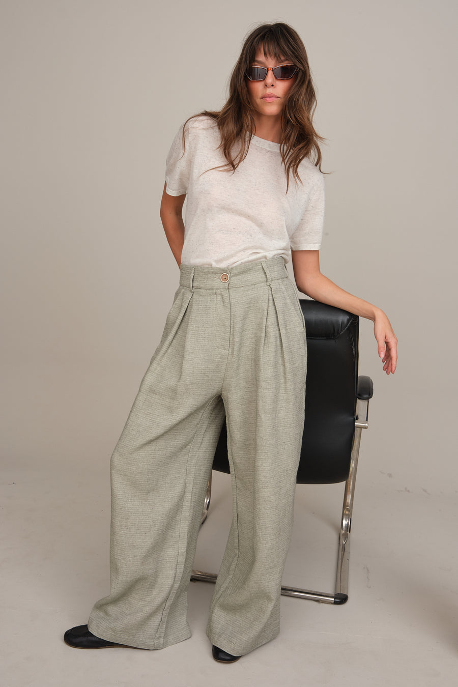 LINEN SUIT PANTS