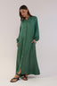 SATIN BUTTON DRESS