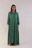SATIN BUTTON DRESS