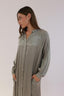 SATIN BUTTON DRESS