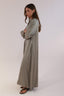 SATIN BUTTON DRESS