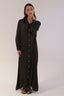 SATIN BUTTON DRESS