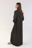 SATIN BUTTON DRESS