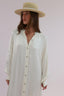 SATIN BUTTON DRESS