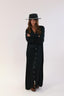 SATIN BUTTON DRESS