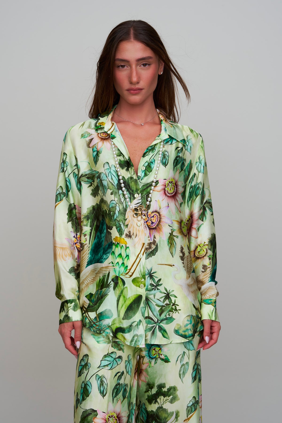 GREEN FLOWER SHIRT