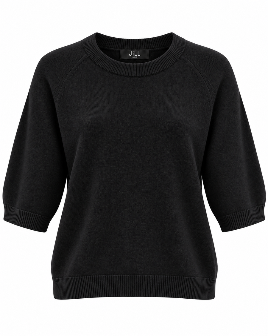 SHORT SLEEVES SOFT SWEATER