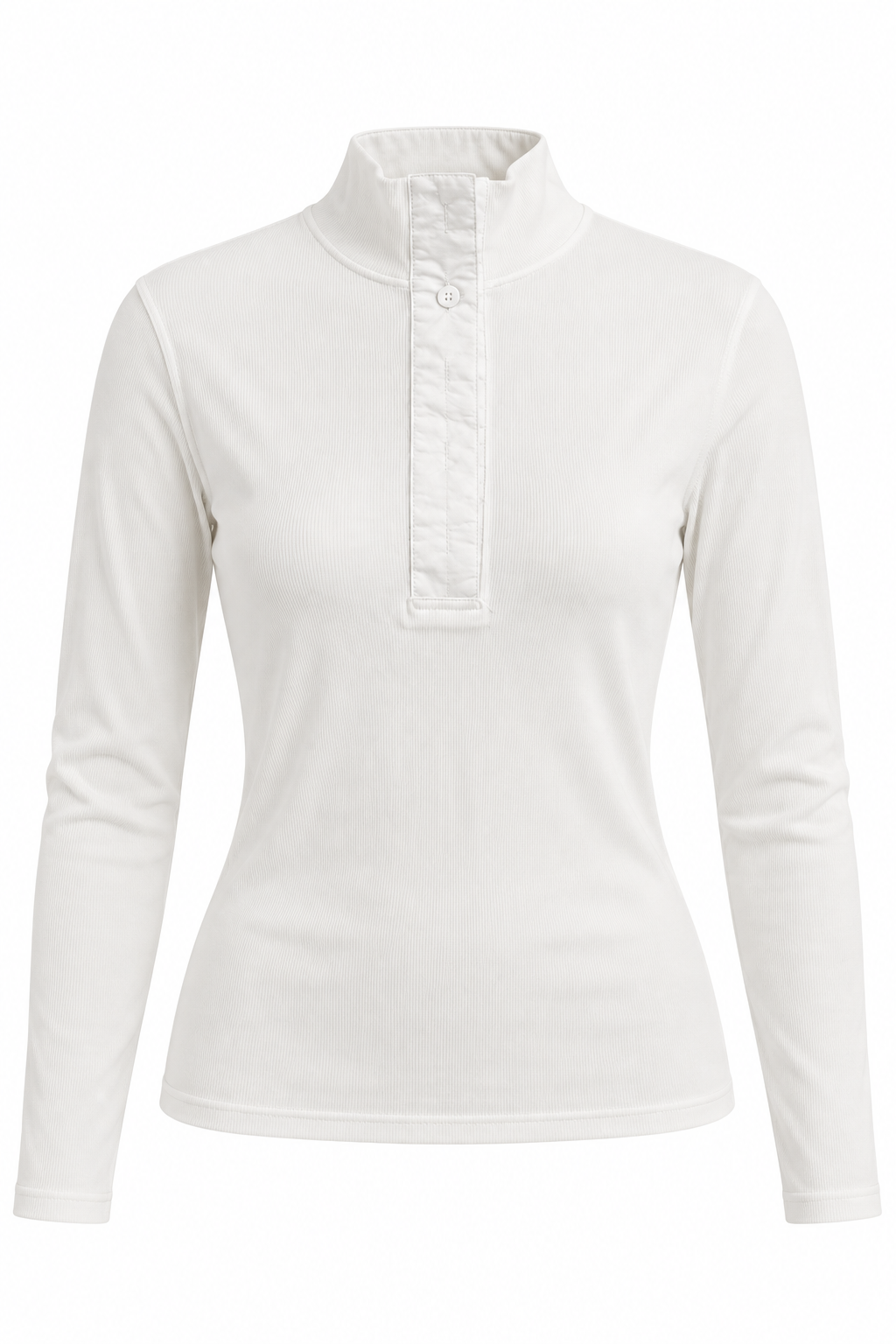 TEE-SHIRT COL MONTANT BOUTONNÉ