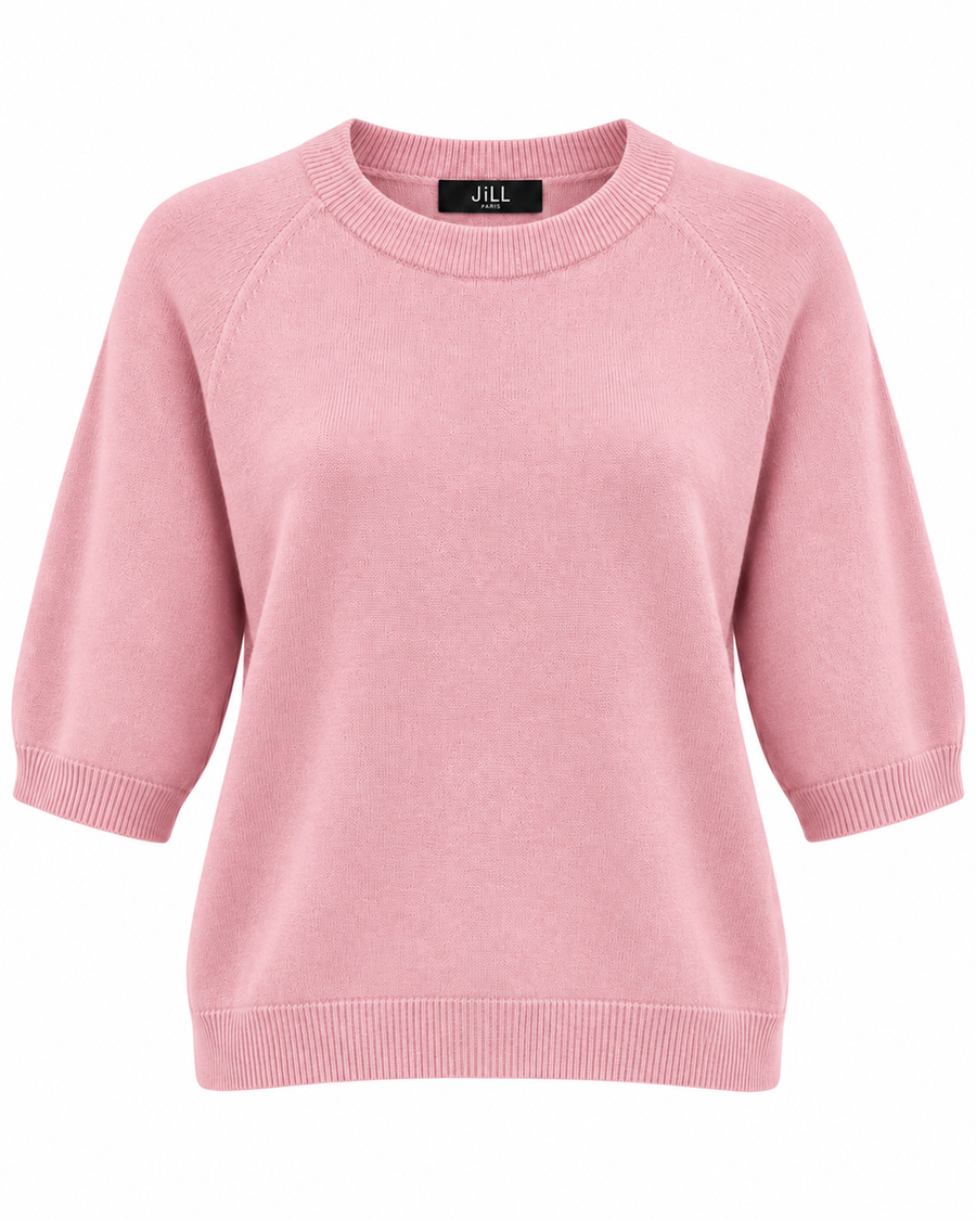 SHORT SLEEVES SOFT SWEATER
