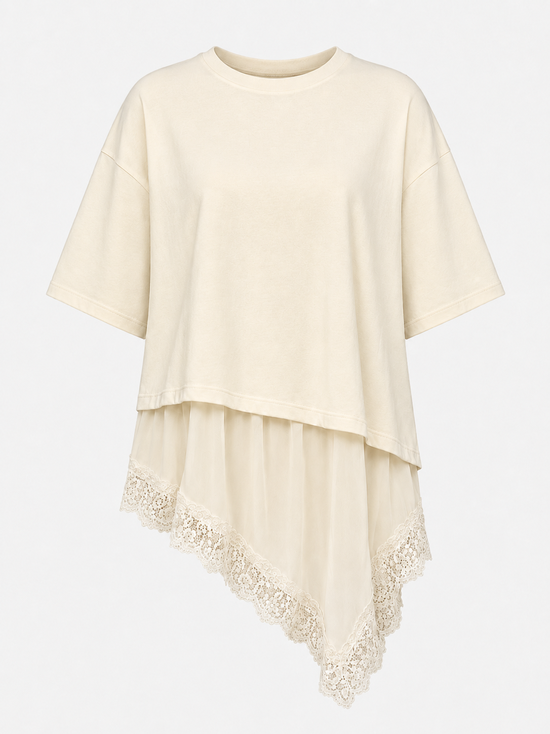 LACE DETAIL TEE SHIRT