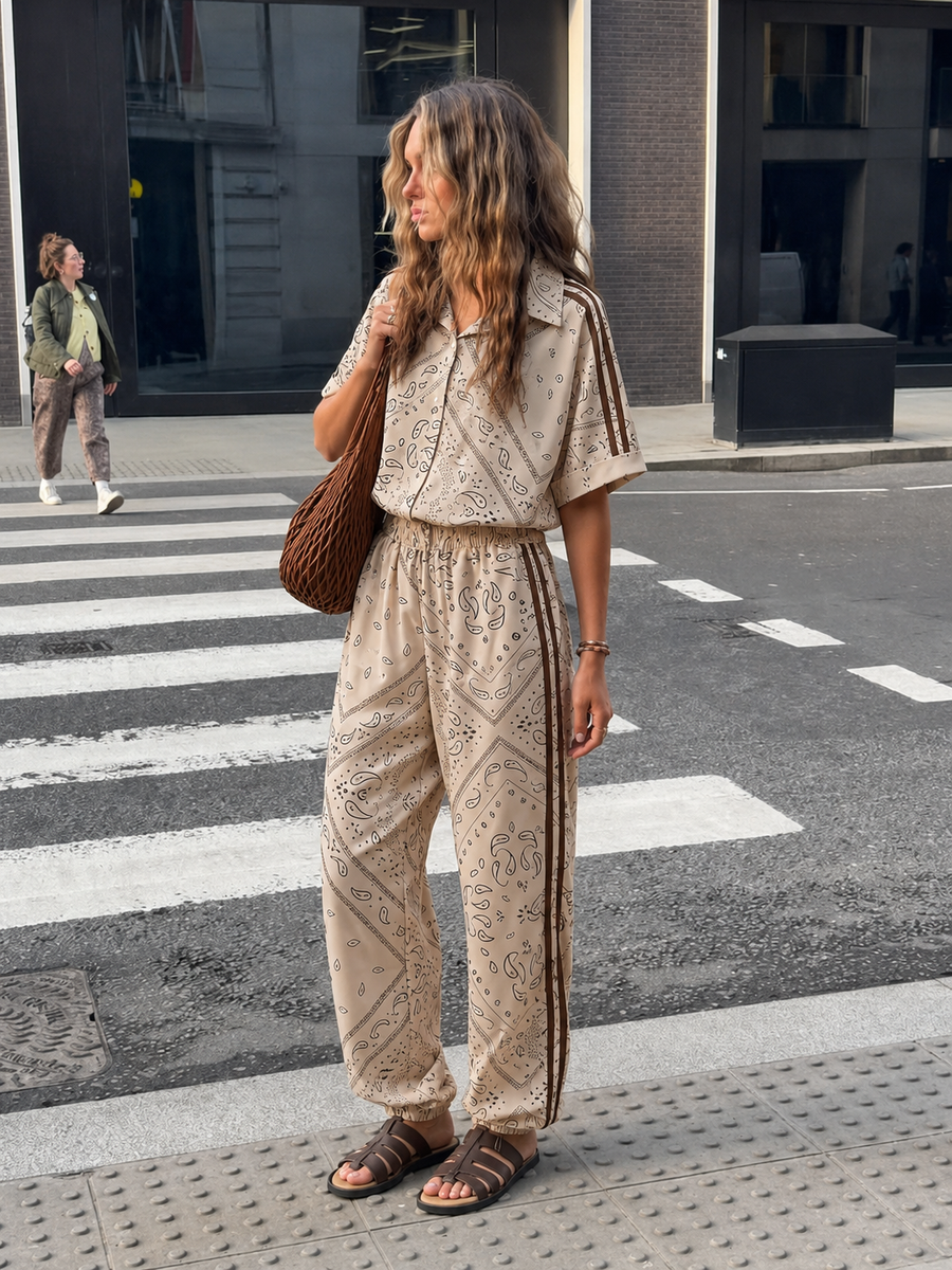 BANDANA PANTS WITH STRIPES