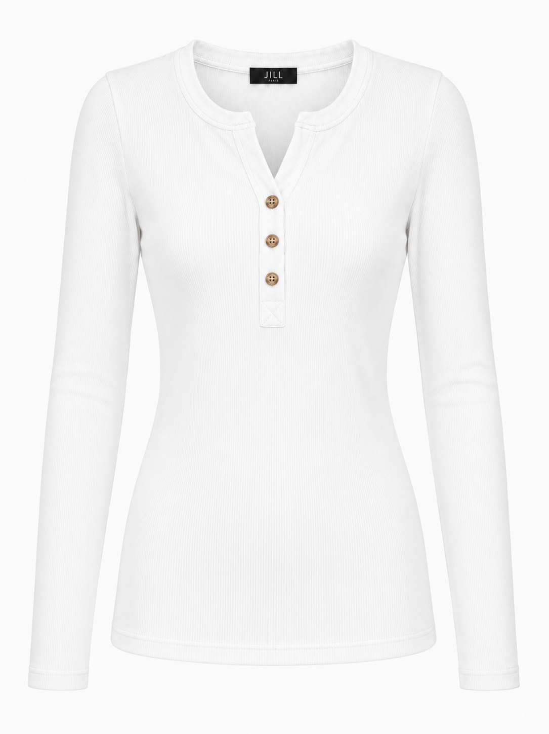 BUTTONS NECK LONG TOP